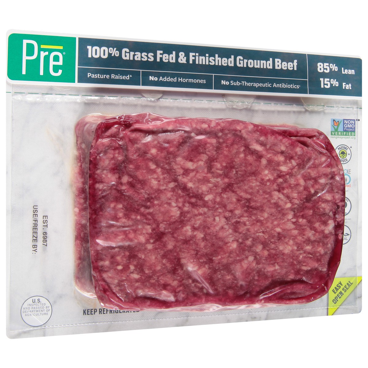 slide 2 of 9, Pre 100% Grass Fed & Finished Ground Beef 16 oz, 16 oz