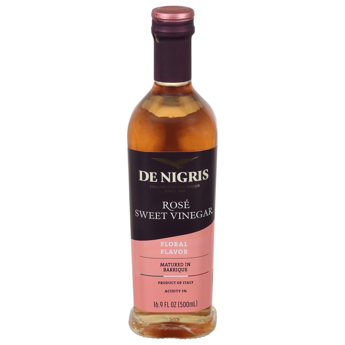slide 1 of 13, De Nigris Sweet Rose Wine Vinegar 16.9 fl oz, 16.9 oz