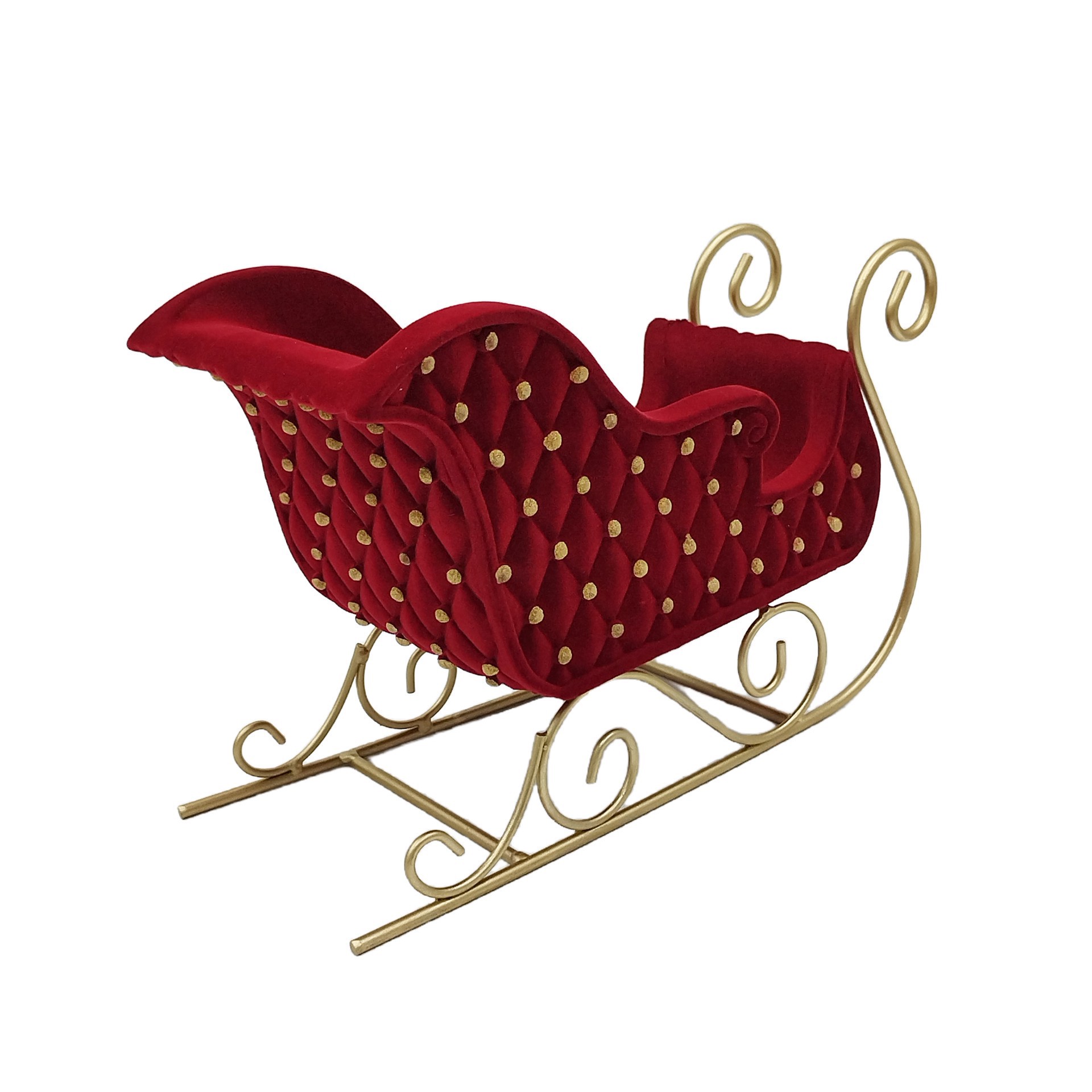 slide 2 of 2, 11.75" Burgundy & Gold Sled Tabletop Decor By Ashland, 11.75 in