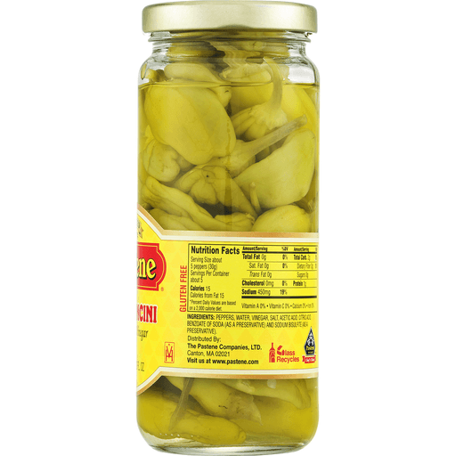 slide 8 of 8, Pastene Peperoncini, Peppers In Vinegar, 12 oz