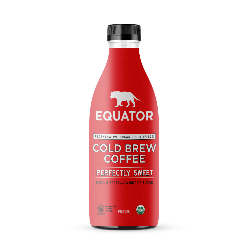 slide 1 of 1, Equator Perfectly Sweet Multi Serve Regenerative Organic Certified® Cold Brew Coffee, 42 fl oz
