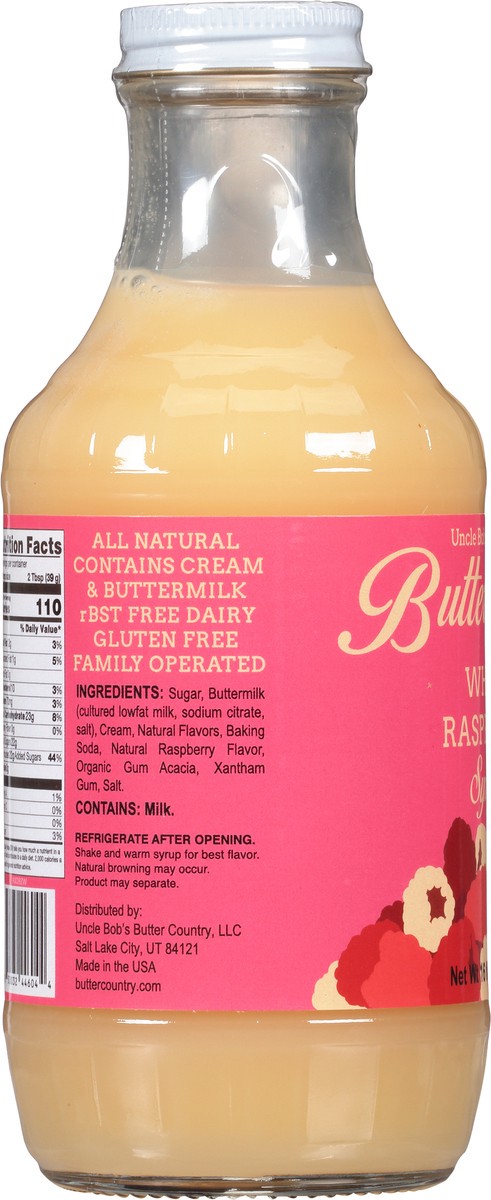 slide 8 of 14, Uncle Bob's Butter Country White Raspberry Syrup 16 fl oz, 16 fl oz