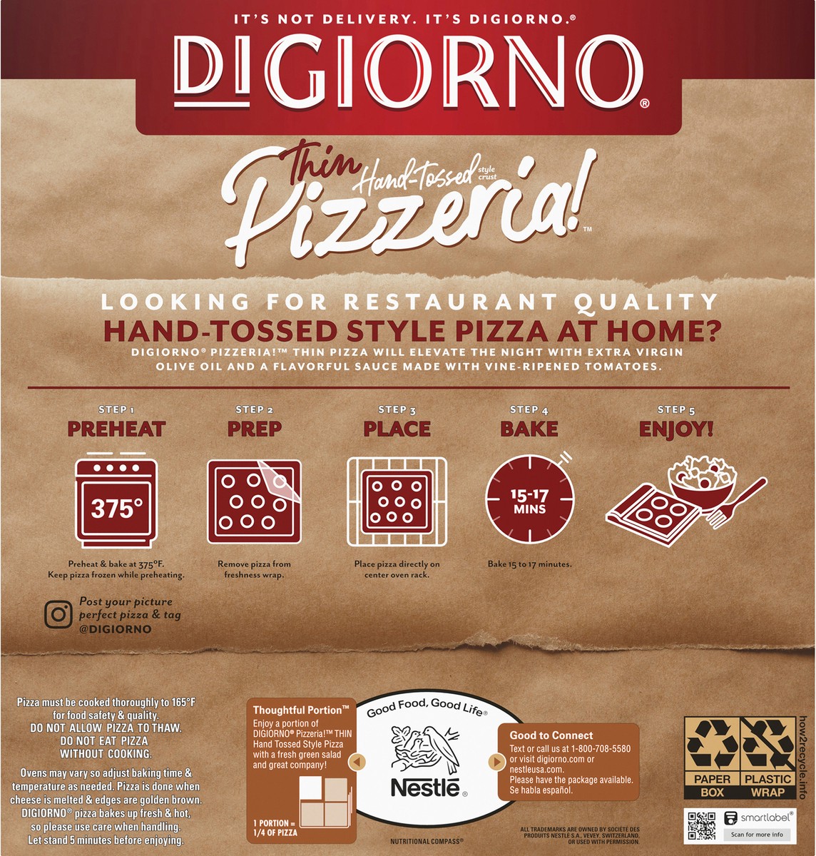 slide 5 of 9, DiGiorno Pizza, 17.2 oz