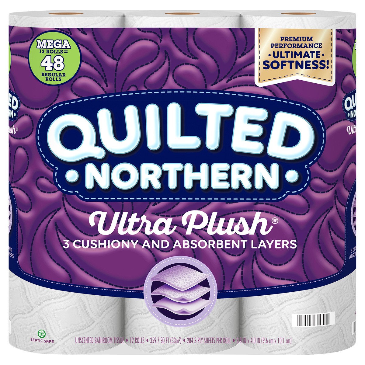 slide 1 of 5, Quilted Northern Ultra Plush Mega Ro, 12 ct