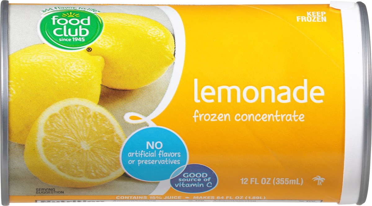 slide 7 of 9, Food Club Lemonade Frozen Concentrate 12 fl oz, 12 fl oz