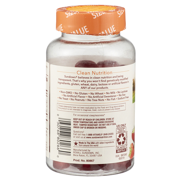 slide 8 of 9, Sundown Naturals Melatonin Gummies, 150 ct