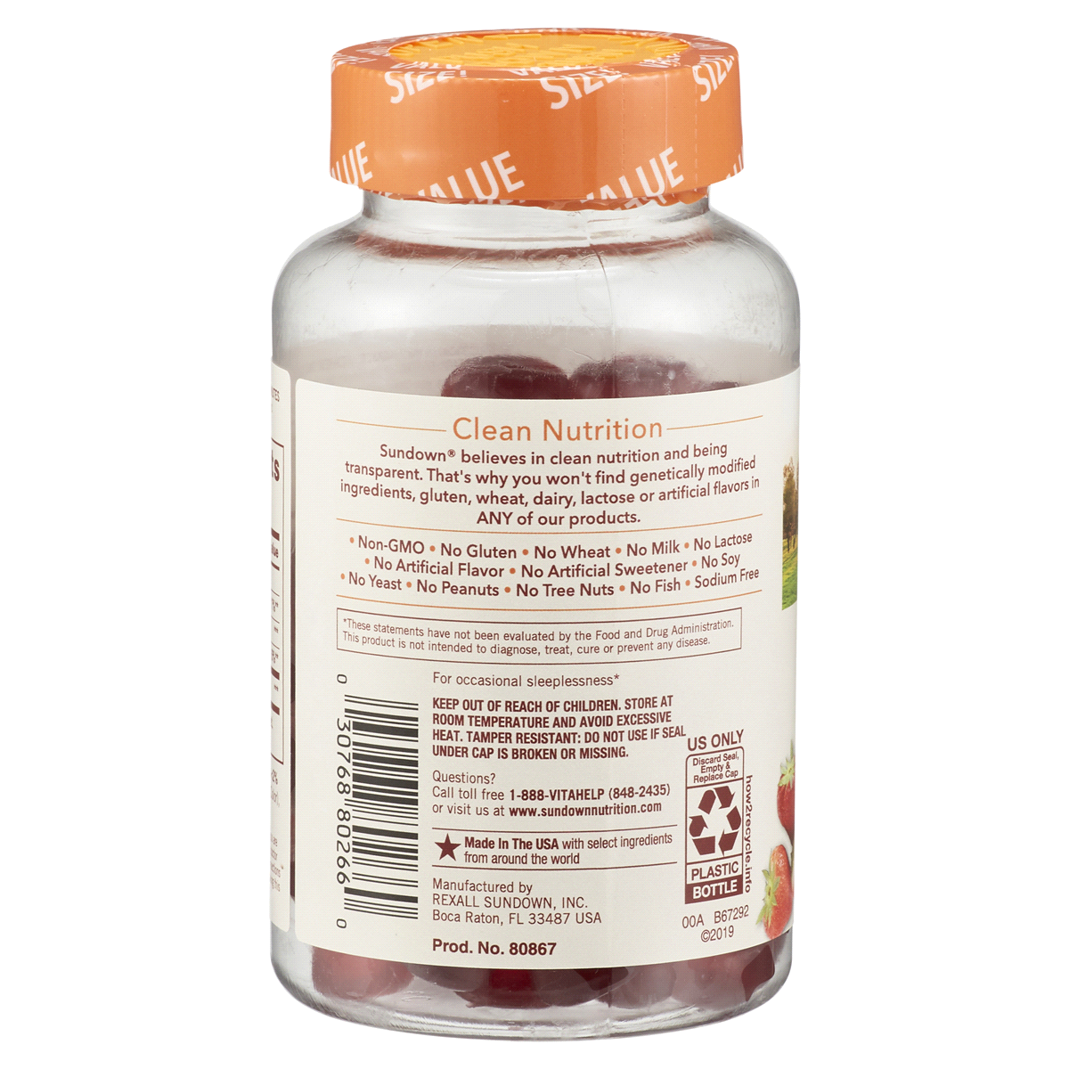 slide 9 of 9, Sundown Naturals Melatonin Gummies, 150 ct