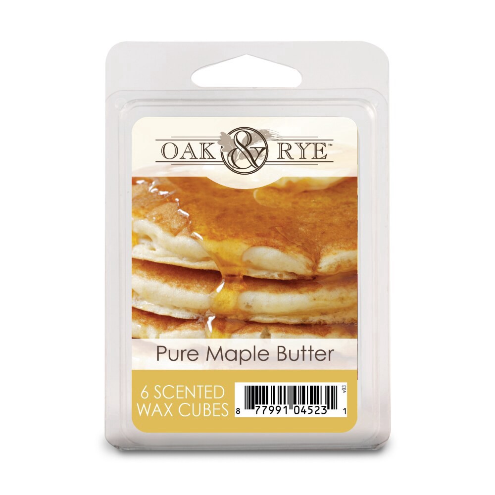 slide 1 of 3, Oak & Rye Pure Maple Butter Wax Cubes - Cream, 6 ct; 0.41 oz
