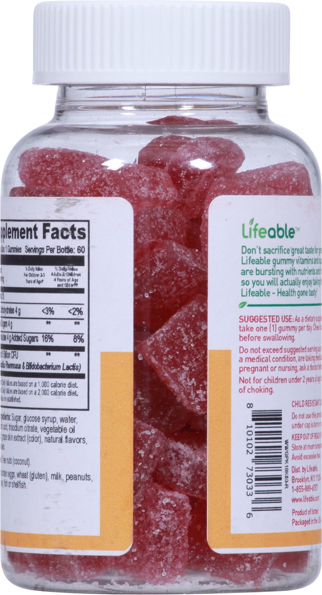 slide 8 of 9, Lifeable Kids Probiotic 5 Billion Gummies - Berry, 60 ct