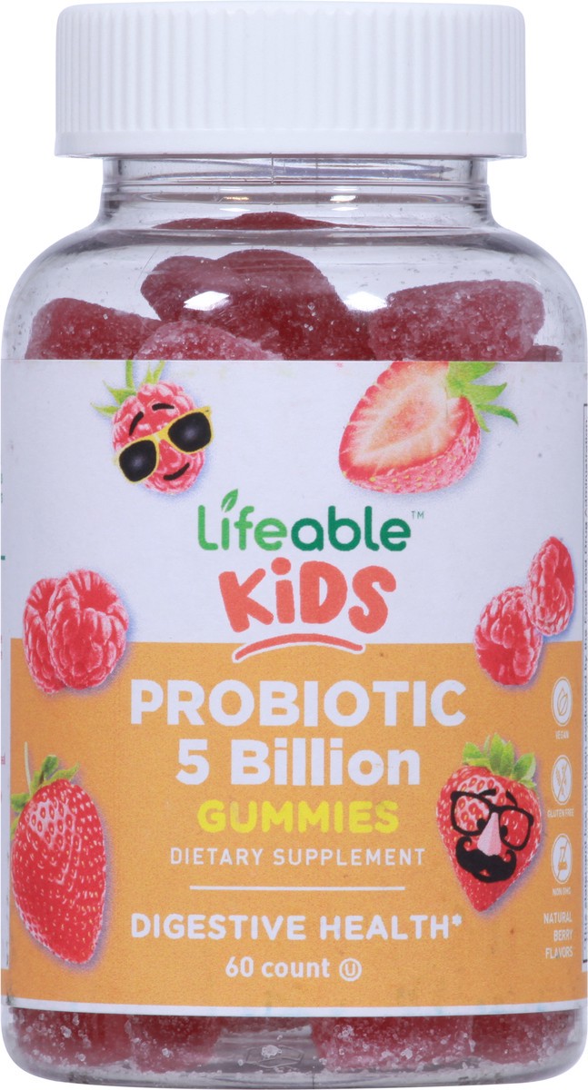 slide 3 of 9, Lifeable Kids Probiotic 5 Billion Gummies - Berry, 60 ct