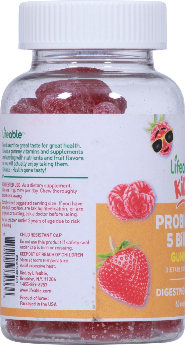 slide 5 of 9, Lifeable Kids Probiotic 5 Billion Gummies - Berry, 60 ct