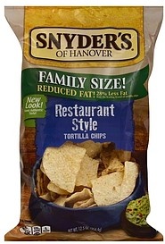 slide 1 of 1, Snyder's of Hanover Reduced Fat Restaurant Style Tortilla Chips, 12.5 oz