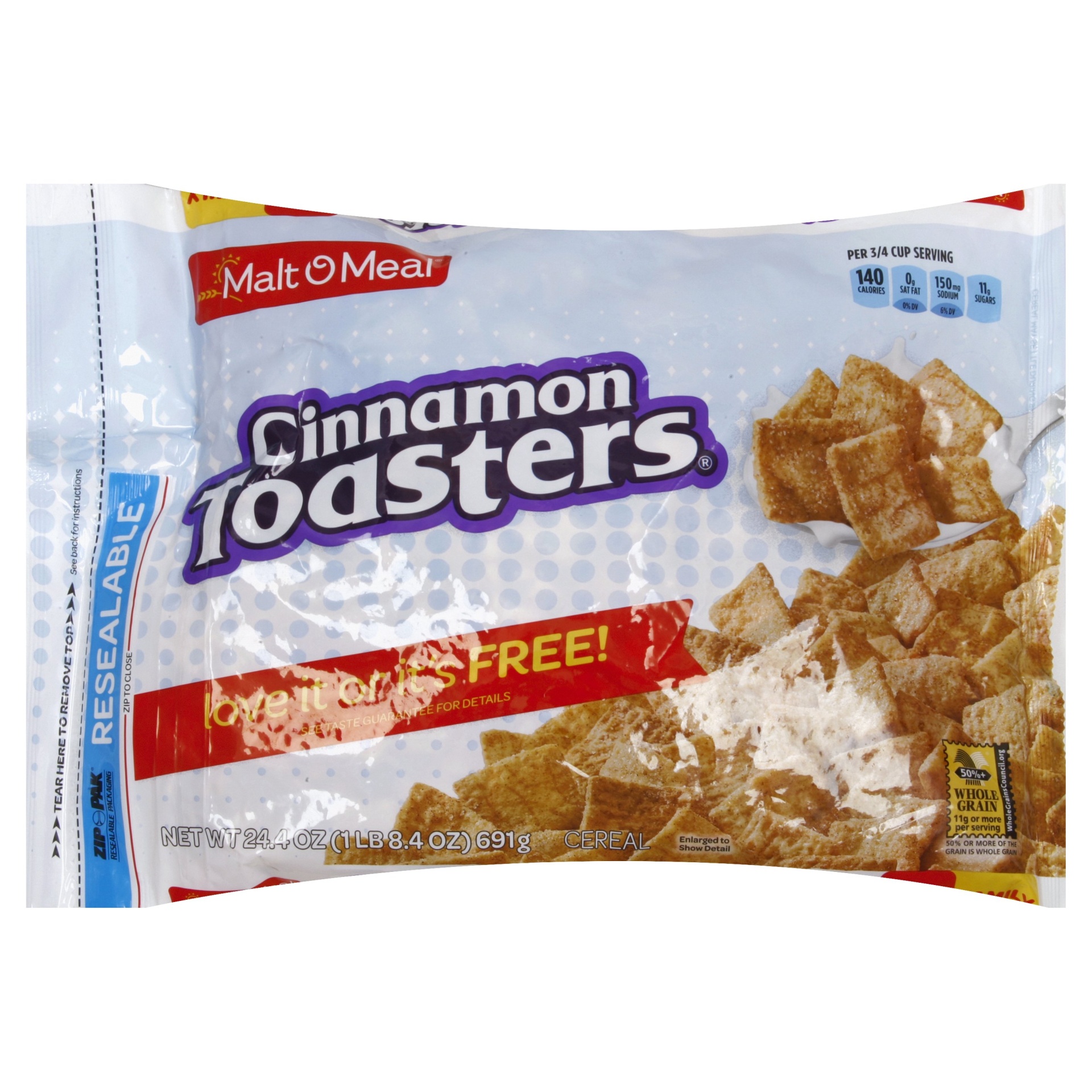 slide 1 of 6, Malt-O-Meal Cinnamon Toasters Cereal, 24.4 oz