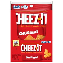 Cheez-It Cheese Crackers, Baked Snack Crackers, Office and Kids Snacks, Original, 18oz Box, 6 Pouches