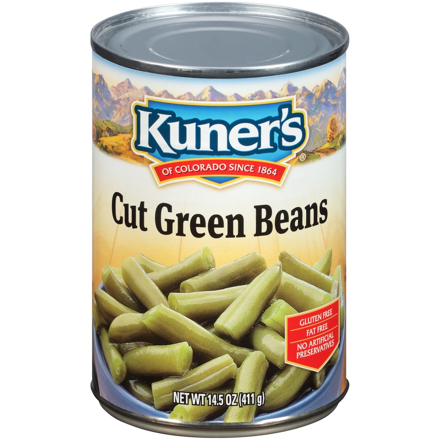 slide 1 of 1, Kuner's Cut Green Beans, 14.5 oz