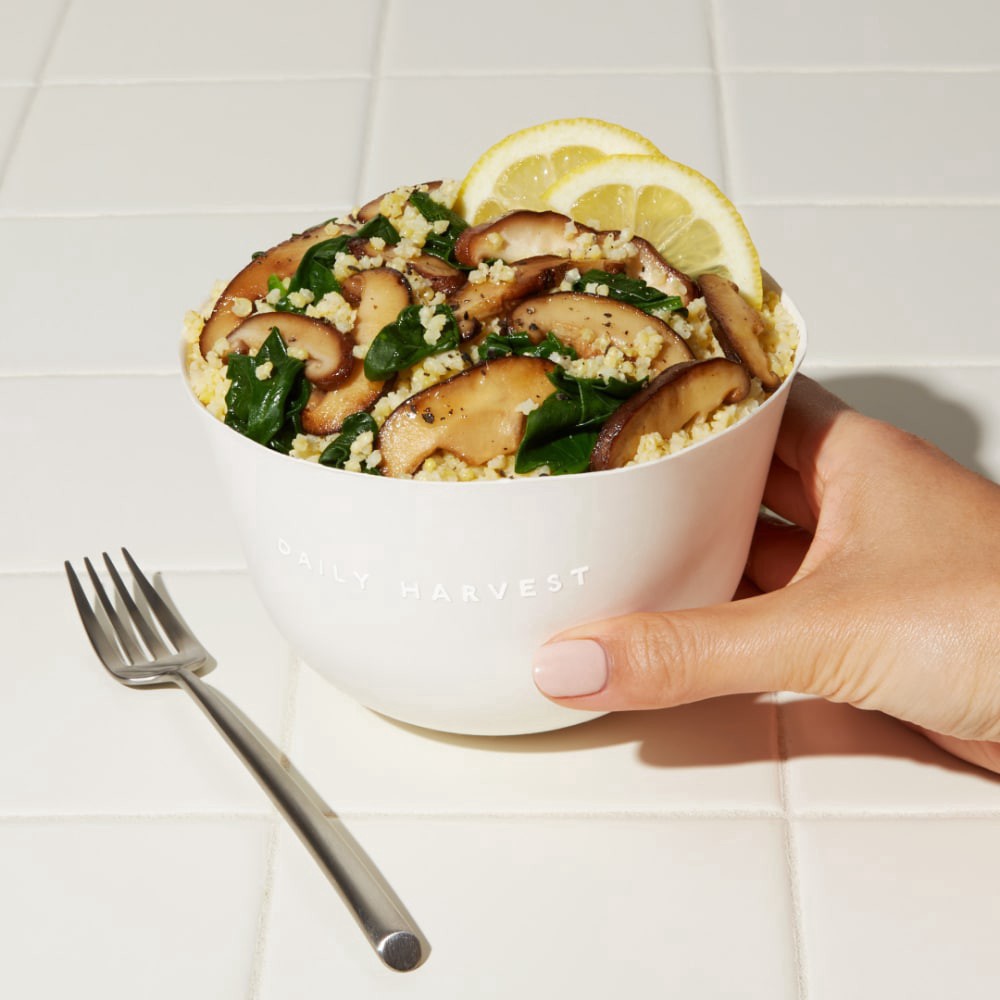 slide 6 of 6, Daily Harvest Spinach + Shiitake Grits Harvest Bowl 9 oz, 9 oz