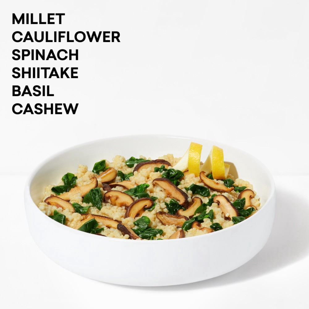 slide 5 of 6, Daily Harvest Spinach + Shiitake Grits Harvest Bowl 9 oz, 9 oz