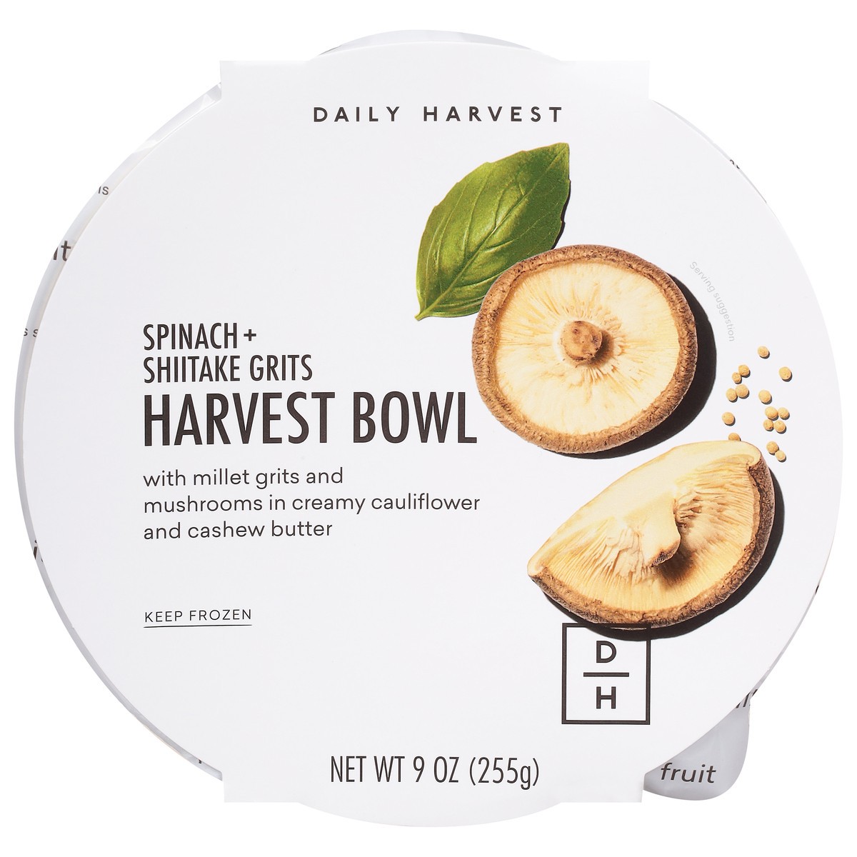 slide 1 of 6, Daily Harvest Spinach + Shiitake Grits Harvest Bowl 9 oz, 9 oz