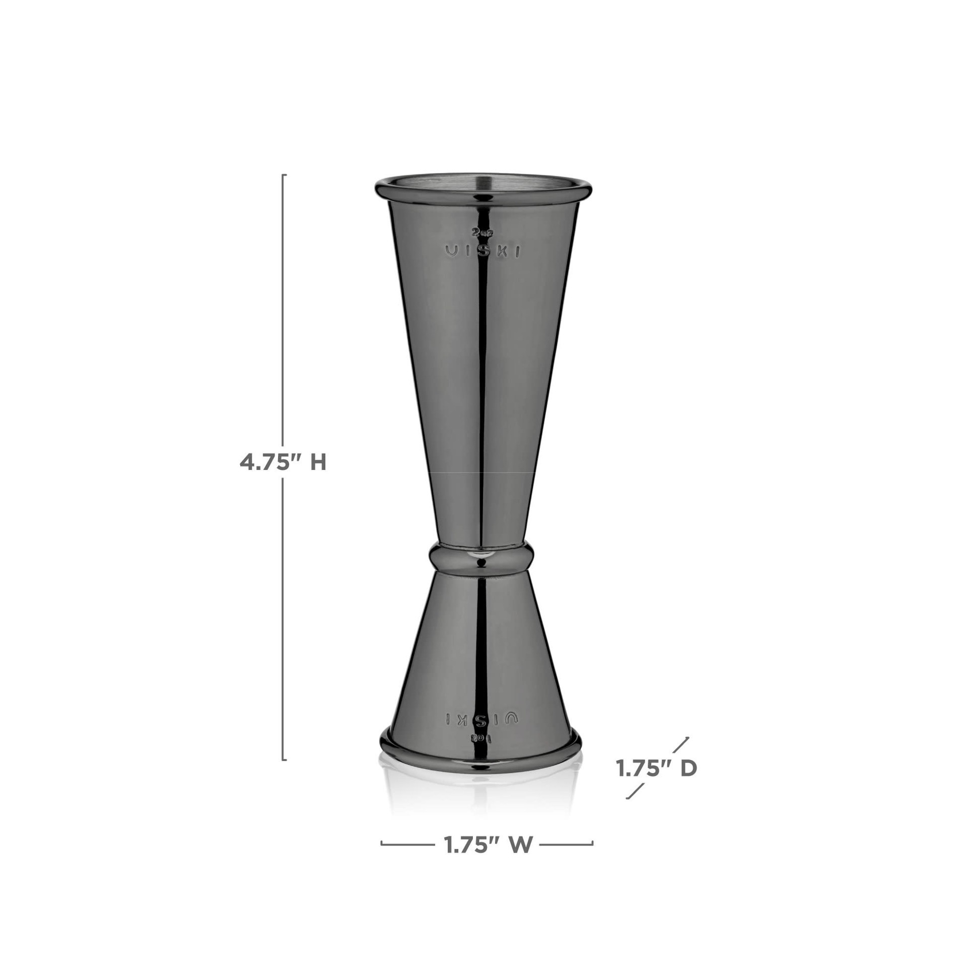 slide 3 of 5, Viski Stainless Steel Gunmetal Black Jigger 1 ea, 1 ct