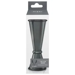 Viski Stainless Steel Gunmetal Black Jigger 1 ea