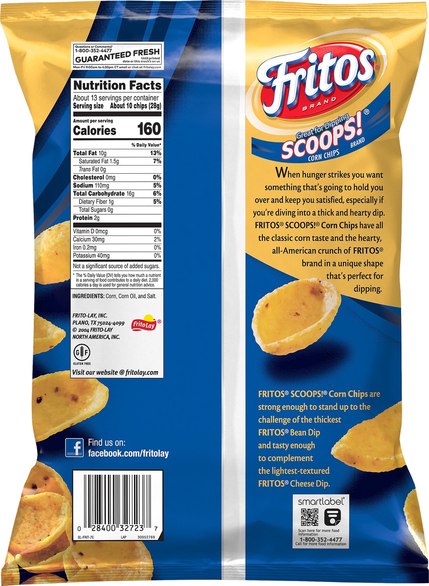 slide 5 of 5, Fritos Scoops Corn Chips 12.5 oz, 12.5 oz