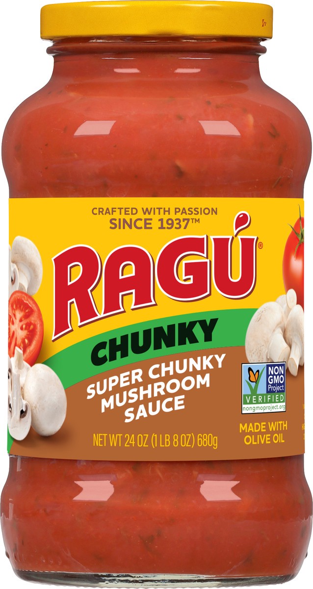 slide 6 of 9, Ragu Chunky Super Chunky Mushroom Sauce 24 oz, 26 oz