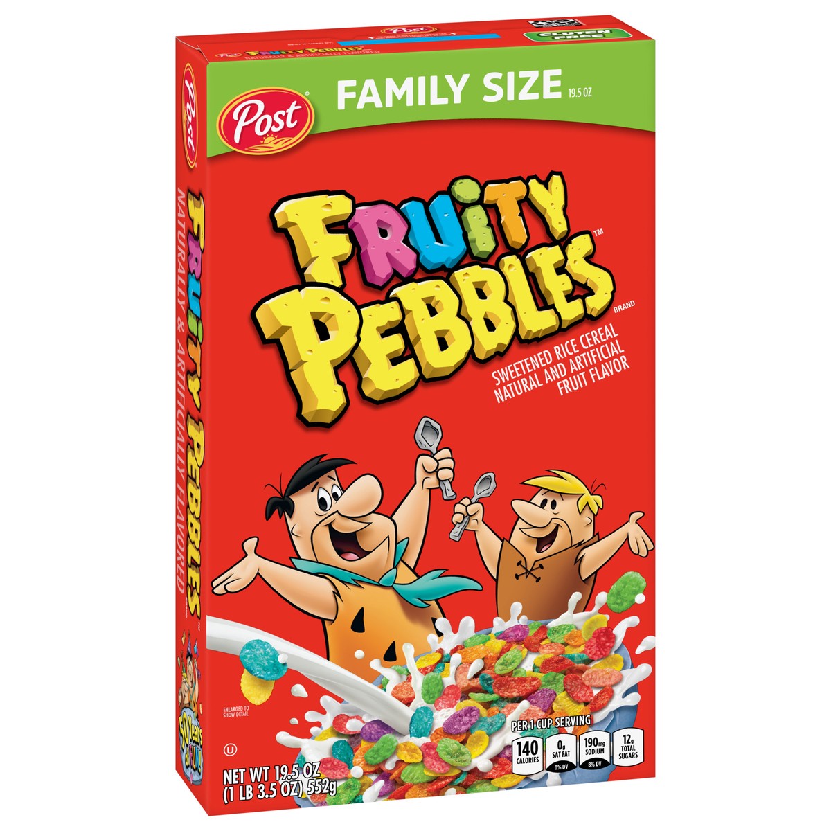 slide 10 of 11, Post Fruity PEBBLES Cereal, 19.5 OZ Box, 19.5 oz