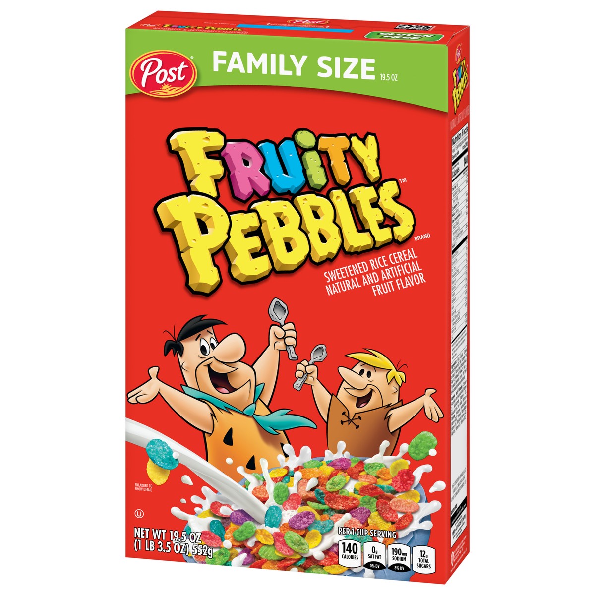 slide 5 of 11, Post Fruity PEBBLES Cereal, 19.5 OZ Box, 19.5 oz