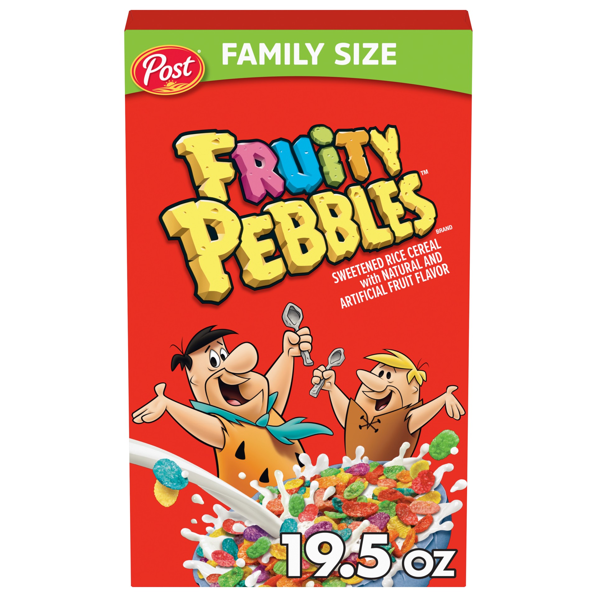 slide 1 of 11, Post Fruity PEBBLES Cereal, 19.5 OZ Box, 19.5 oz