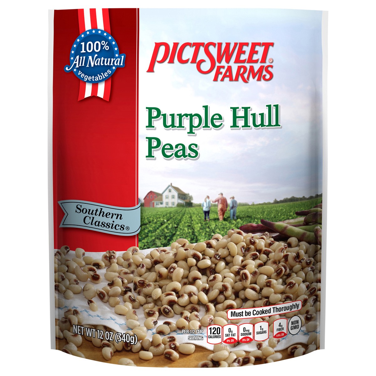 slide 1 of 7, Pictsweet Purple Hull Peas, 12 oz