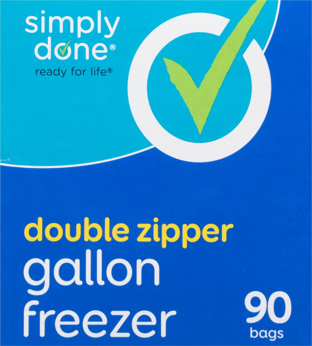 slide 8 of 9, Simply Done Jumbo Pack Gallon Double Zipper Freezer Bags 90 ea, 90 ct