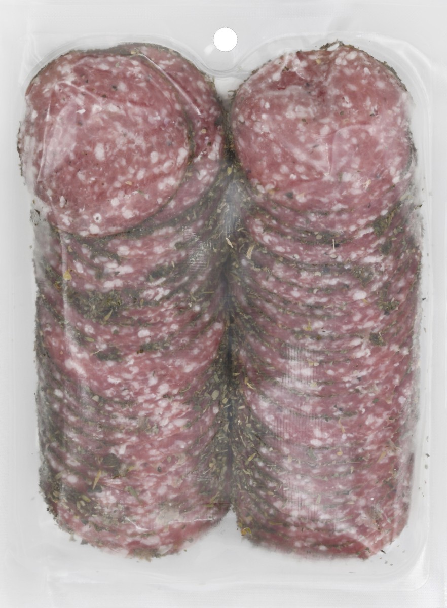 slide 2 of 4, Busseto Foods Sliced Herb And Spiced Salami, 8 oz