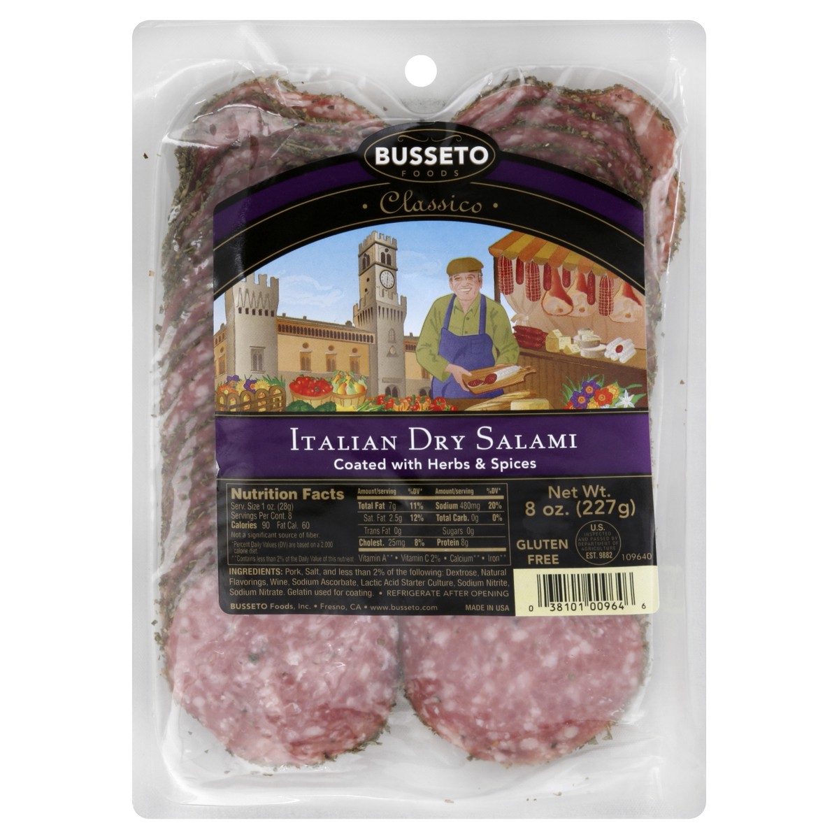 slide 4 of 4, Busseto Foods Sliced Herb And Spiced Salami, 8 oz