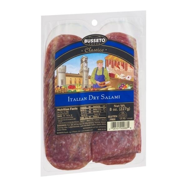 slide 1 of 1, Busseto Foods Sliced Herb And Spiced Salami, 8 oz