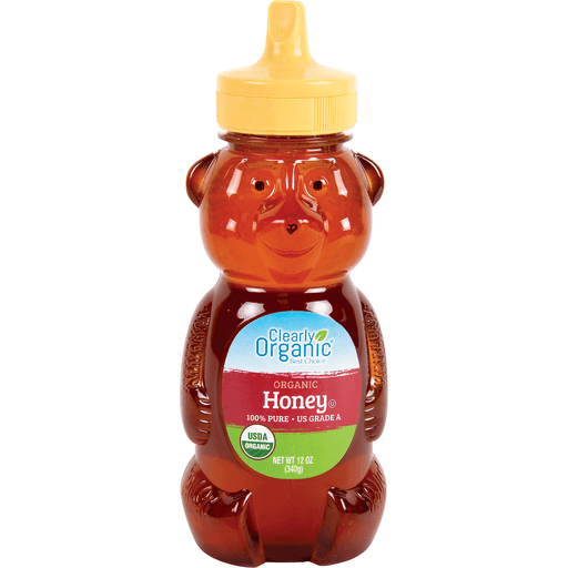 slide 1 of 1, Clearly Organic Honey Bear Squeeze Bottle, 12 oz