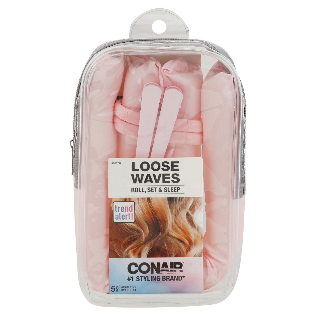slide 6 of 11, Conair Heatless Loose Waves Roller Set 5 Pieces 1 ea, 5 ct
