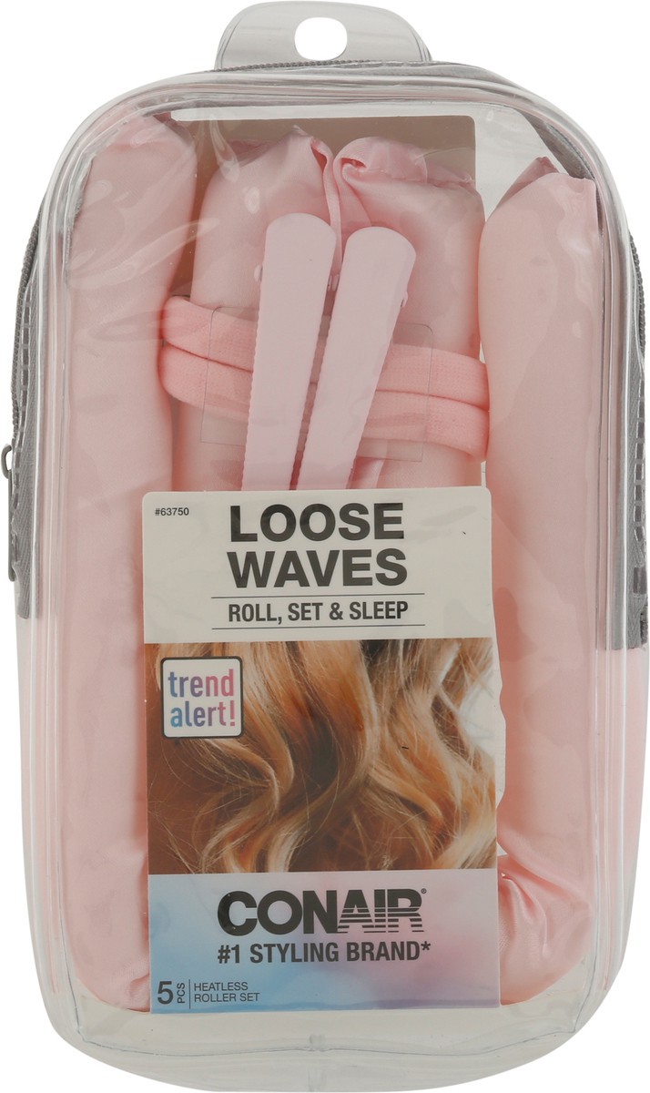 slide 11 of 11, Conair Heatless Loose Waves Roller Set 5 Pieces 1 ea, 5 ct