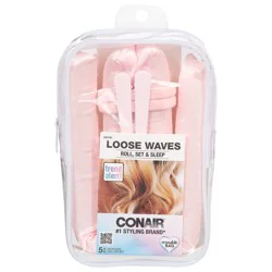 Conair Heatless Loose Waves Roller Set, 5 Pieces