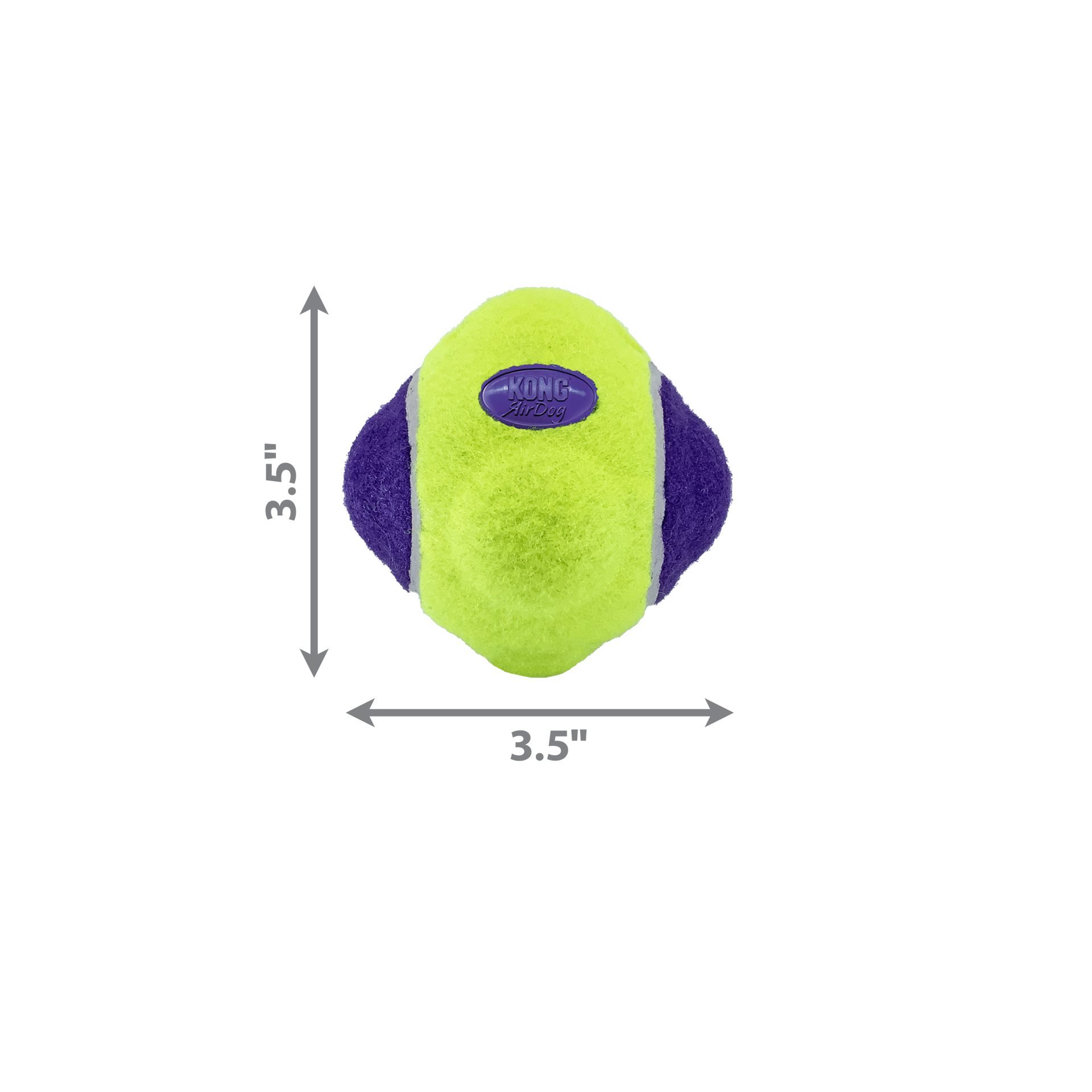 slide 2 of 3, KONG AirDog Squeaker Knobby Ball Md/Lg, 1 ct