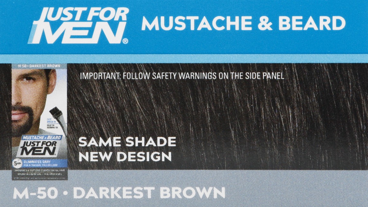 slide 9 of 9, Just for Men Just For Men Darkest Brown Mustache And Beard Color Gel, 1 oz