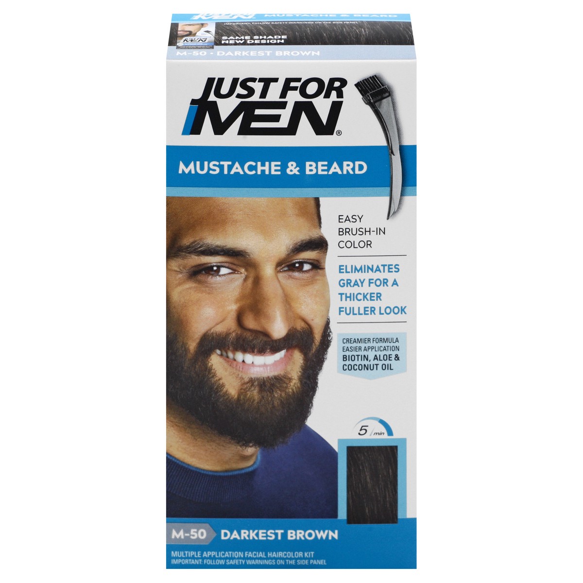 slide 1 of 9, Just for Men Just For Men Darkest Brown Mustache And Beard Color Gel, 1 oz