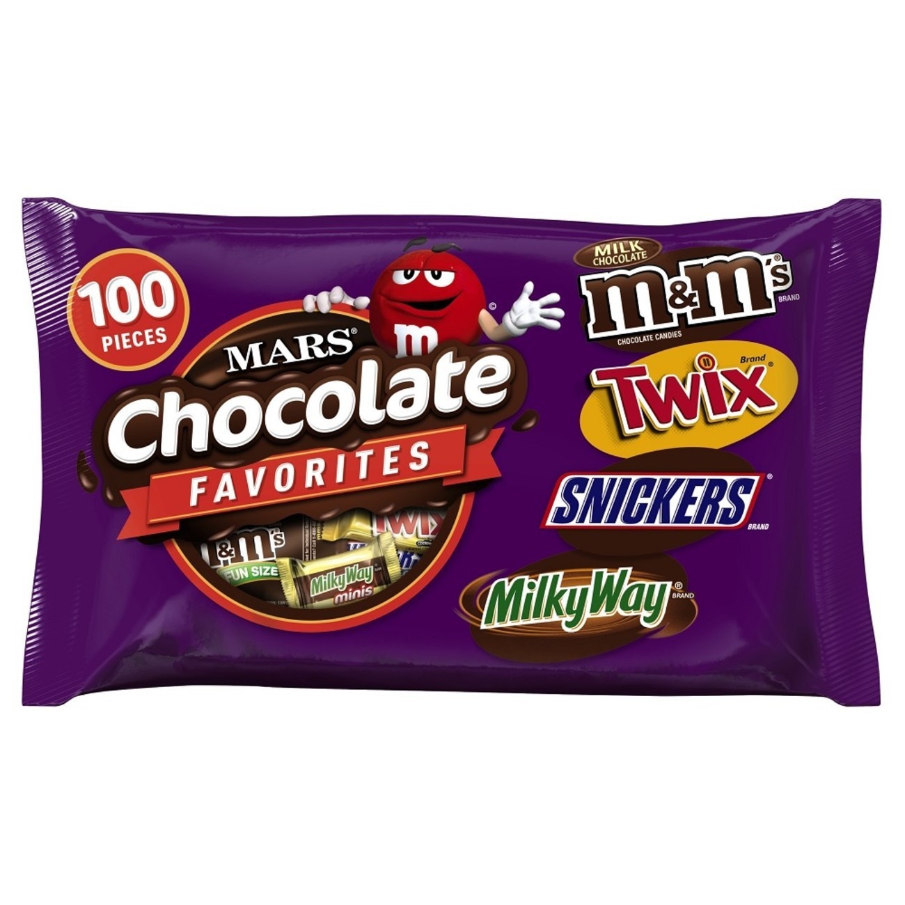 slide 1 of 1, Mars Chocolate Favorites Candy Variety Mix, 100 ct