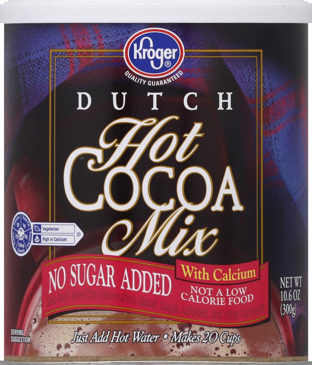 slide 3 of 6, Kroger Milk Chocolate Dutch Hot Cocoa Mix - No Sugar Added, 10.6 oz