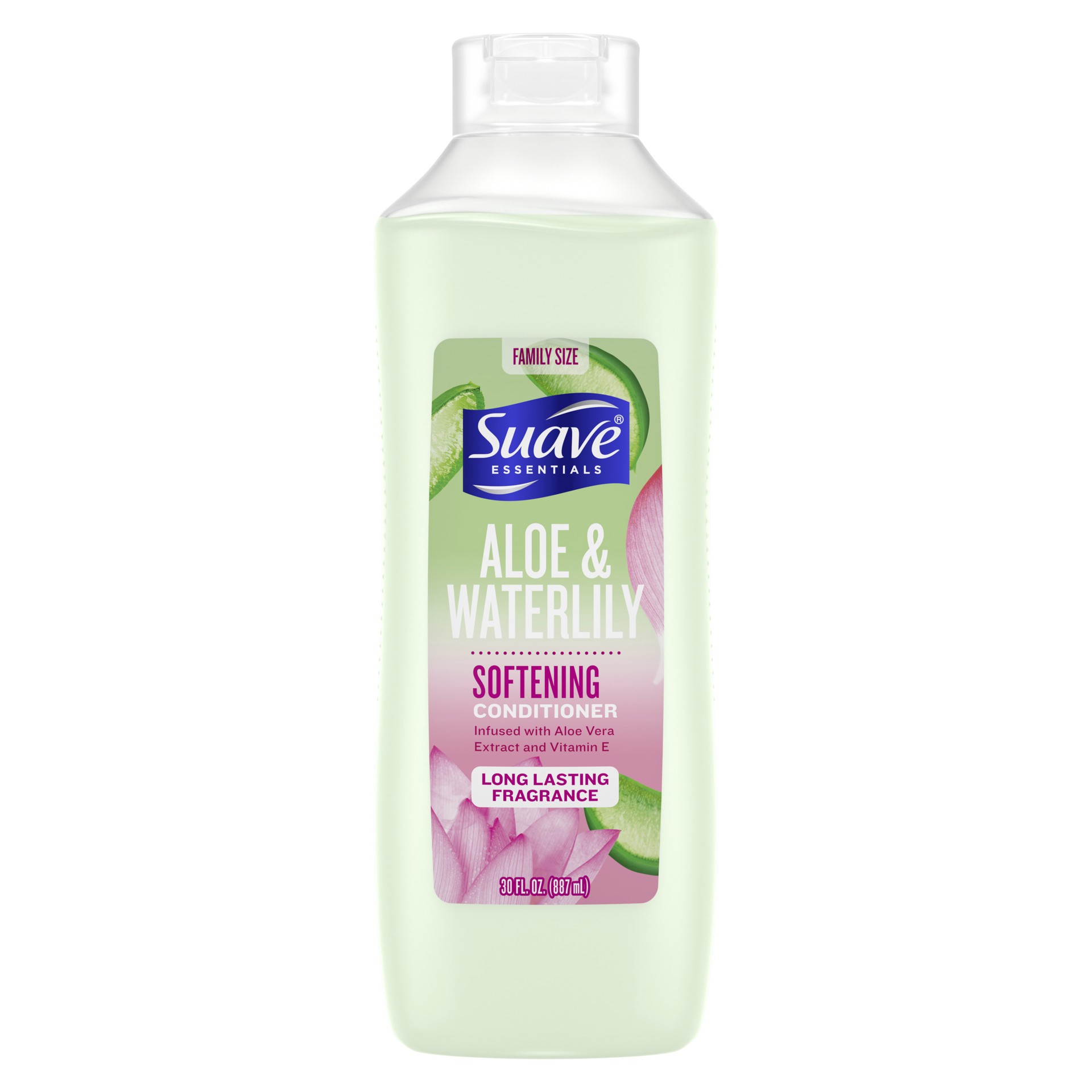 slide 1 of 7, Suave Essentials Conditioner Aloe & Waterlily, 30 oz, 30 fl oz