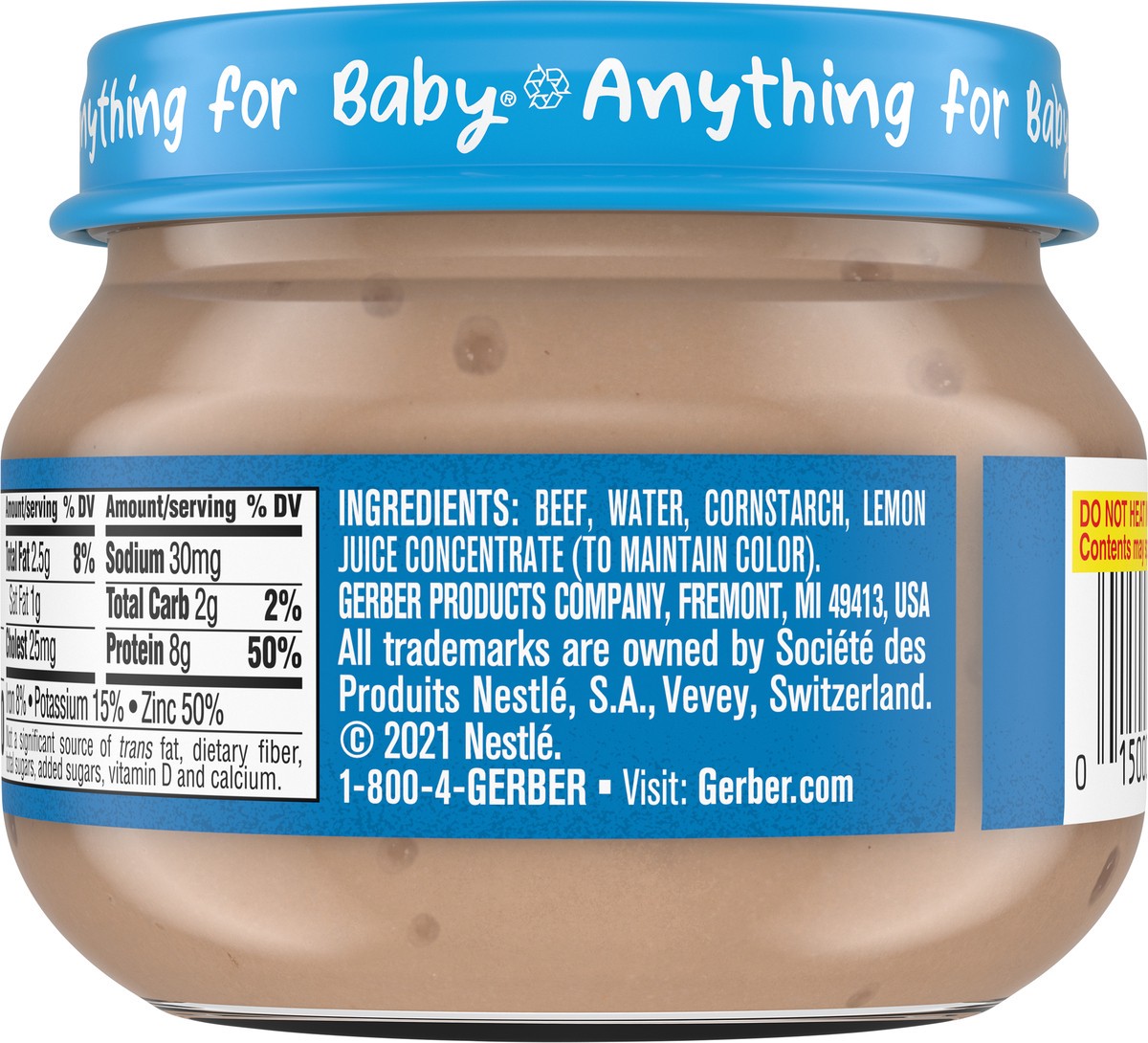 slide 5 of 9, Gerber 2nd Foods Mealtime for Baby Baby Food, Beef and Gravy, 2.5 oz Jar, 2.5 oz