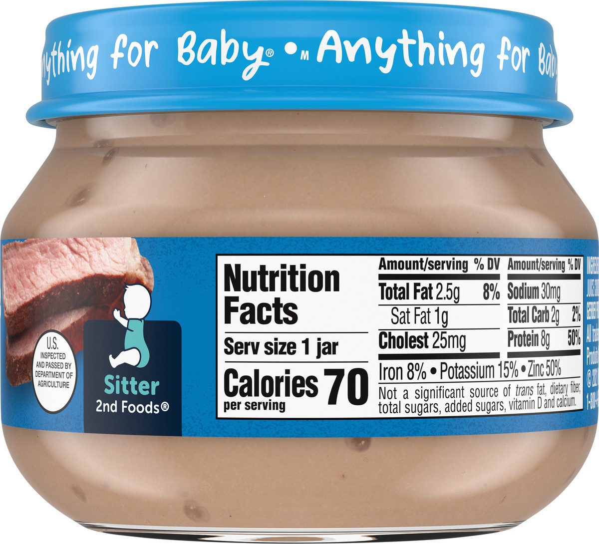 slide 8 of 9, Gerber 2nd Foods Mealtime for Baby Baby Food, Beef and Gravy, 2.5 oz Jar, 2.5 oz