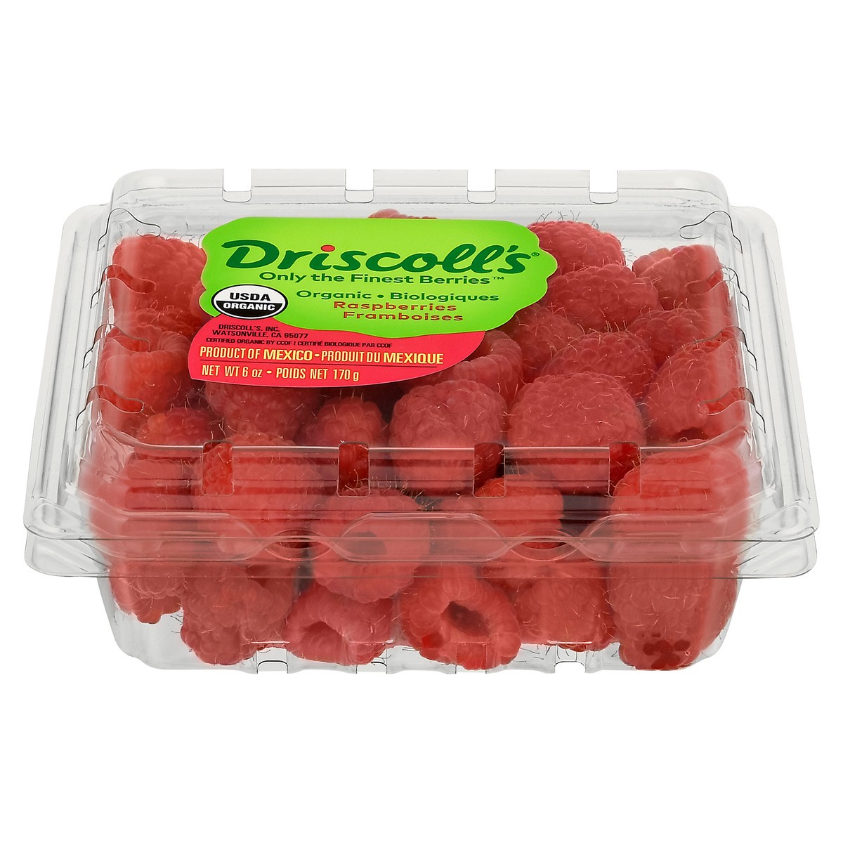 slide 2 of 14, Driscoll's Organic Raspberries, 6 oz