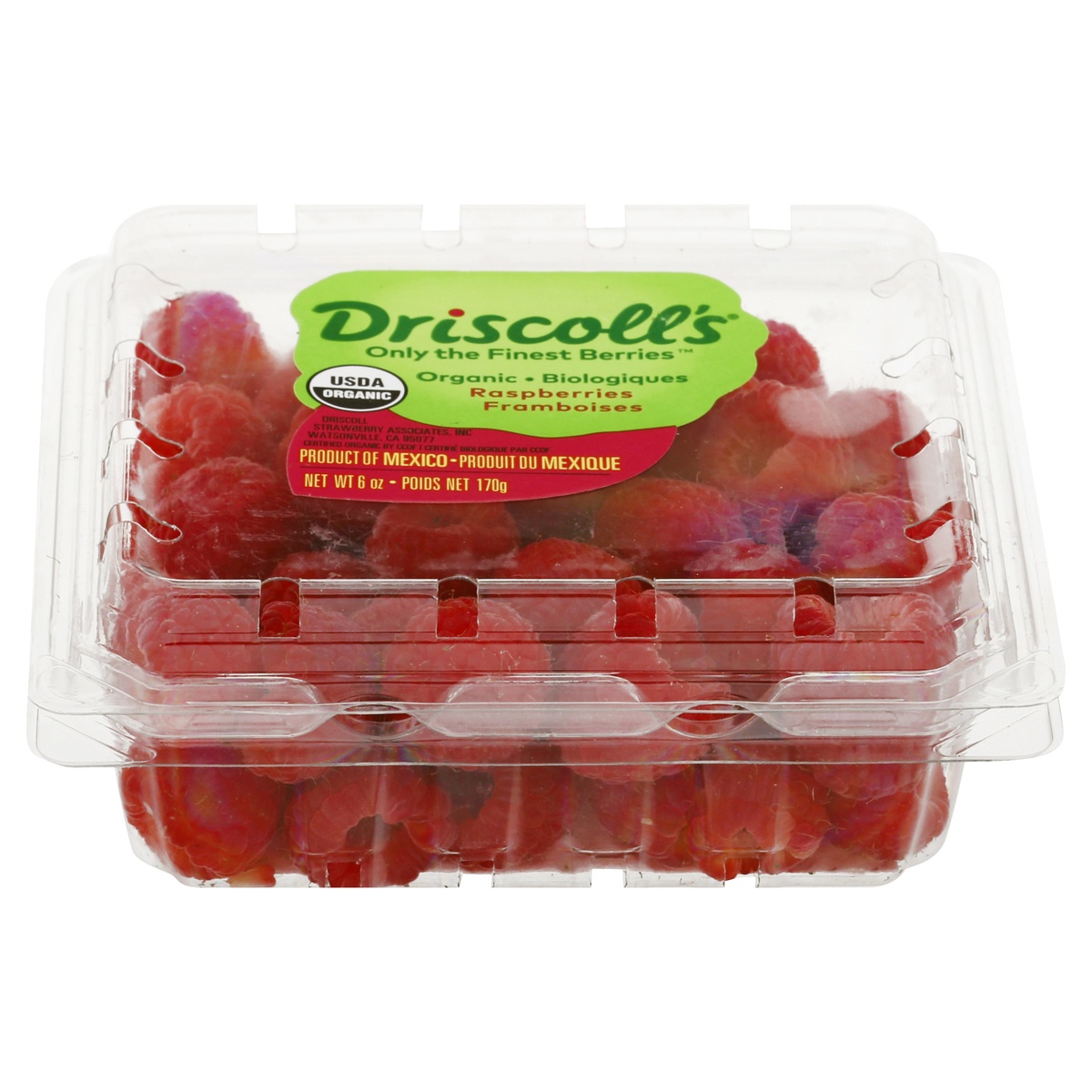 slide 1 of 1, Driscoll's Organic Raspberries, 6 oz