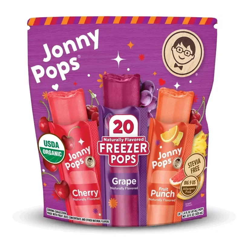 slide 1 of 9, Jonny Pops Organic Assorted Variety Freezer Pops - 24 Count, 20 ct