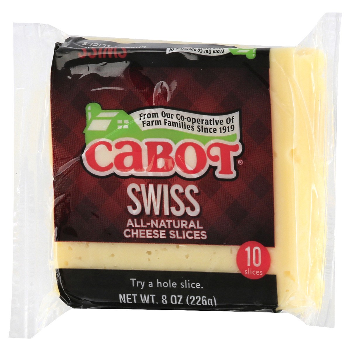 slide 2 of 10, Cabot Swiss Cheese Slices, 8 oz, 8 oz